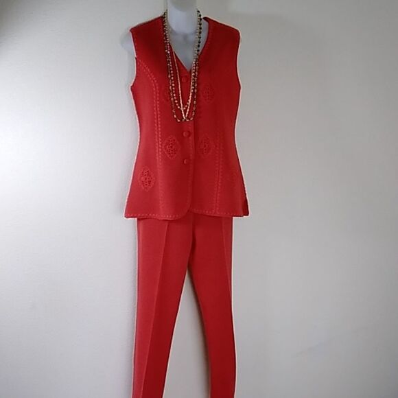 Vintage Set Tow Pc DiCosta 100% Pure Zephyr Wool Women's Suit Size 12 - Picture 1 of 16